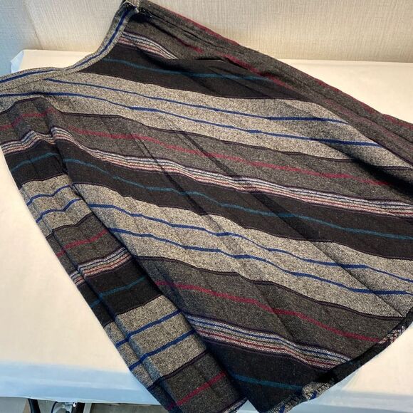 Vtg Marilyn Togs Midi Skirt Wool Blend Small XS Gray Stripe - Picture 12 of 12